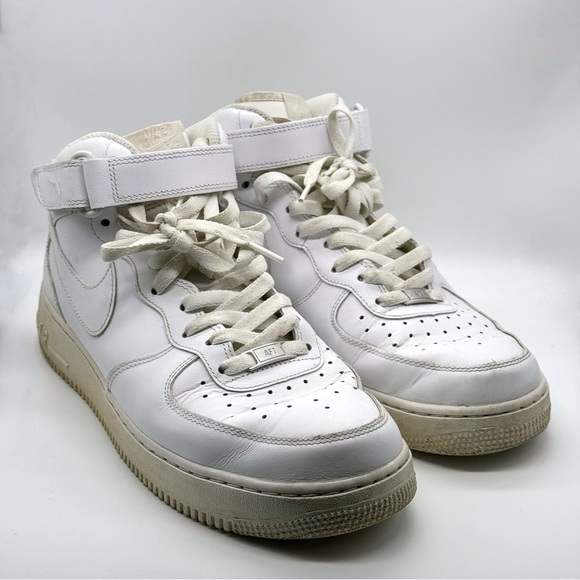 Nike Air Force 1 High Top Sneakers White - Picture 1 of 8